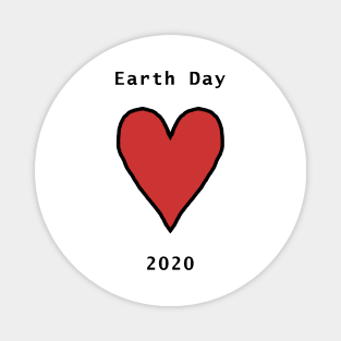 Big Red Heart for Earth Day Magnet